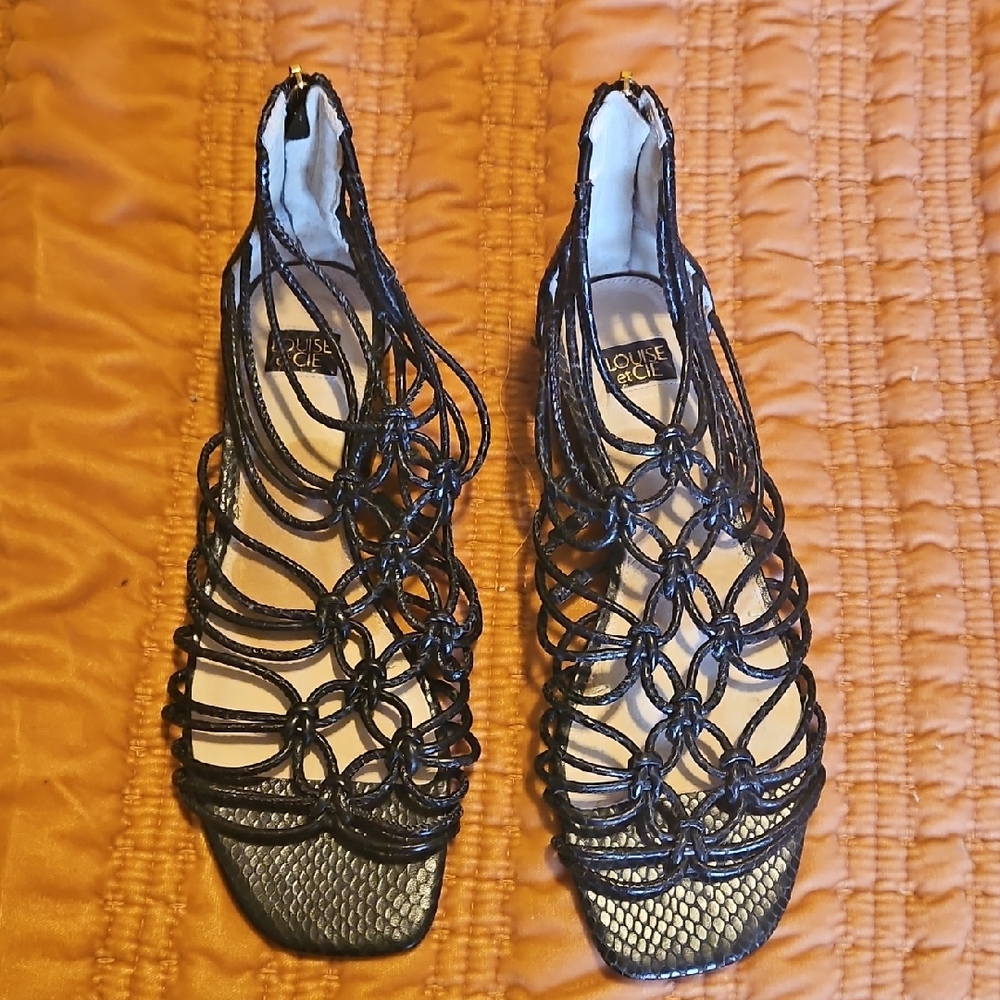 LOUISE et CIE Black Strappy Sandals